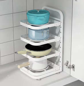 Estante Metálico Multicapa OEM/ODM para Ollas de Cocina, Organizador de Utensilios de Cocina para Encimera, Soporte para Armario - Product Image 2