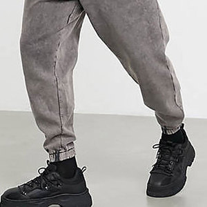 กางเกงขายาวผู้ชายทรงลำลอง ระบายอากาศได้ดี มีเชือกผูกเอว ป้องกันรอยยับ ล้างสีแบบแอซิด ดีไซน์ใหม่ทันสมัย สีพื้นเรียบง่าย สวมใส่สบาย - Product Image 5