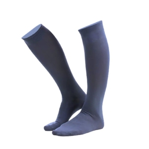Turquoise Knee High Riding <b>Socks</b> With Orange Heel And <b>Toe</b> <b>For</b> Women Equestrian Use Solid Color Design Regular Fit - Product Image 4