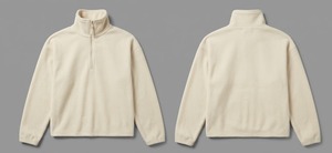 Sweat-shirt unisexe en polaire à demi-zip, col montant, manches longues, pour adulte, HAMILO SPORTS HS-101 - Product Image 1