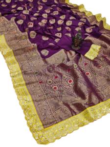 Dernier concepteur Soft Dola Silk Jacquard Saree By Fab Zone - Product Image 2