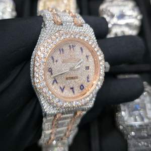 Reloj de Acero Inoxidable con Diamantes Estilo Hip Hop 2026 para Hombre, Lujoso, Plateado, con Movimiento Mecánico, 16mm, Resistente al Agua, en Oferta - Product Image 4