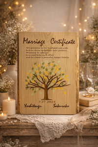 Finesse Prices Exceptional Quality Japan Custom Wooden Marriage Certificate Gift Wedding - Product Image 3