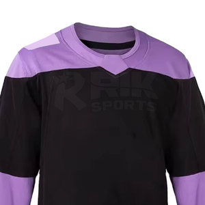 เสื้อฮอกกี้น้ำแข็งโพลีเอสเตอร์ 100% สำหรับผู้ใหญ่ ชุดฝึกซ้อม สีพื้น สำหรับทีมกีฬาฮอกกี้น้ำแข็ง - Product Image 6