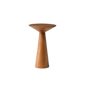 Table basse ronde en bois moderne, design minimaliste, bois massif, fabrication artisanale, meubles de salon, coin salon ou coin lecture - Product Image 3