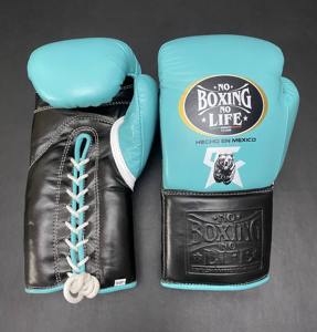 Gants de boxe personnalisables « No Boxing No Life » pour arts martiaux et fitness, en cuir véritable de haute qualité, avec poignées épaisses - Product Image 3