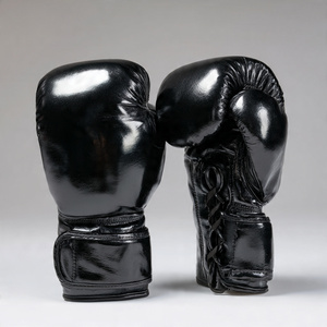 Wholesale Shiny Leather Boxing <b>Gloves</b> Wrist Support Trainer PU Leather Boxing <b>Gloves</b> Competition Leather <b>Gloves</b> - Product Image 4