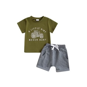 Ensemble 2 pièces pour garçons, best-seller de l'été, qualité supérieure, 100% coton tricoté, marque personnalisée, design personnalisé, imprimé, manches courtes - Product Image 6