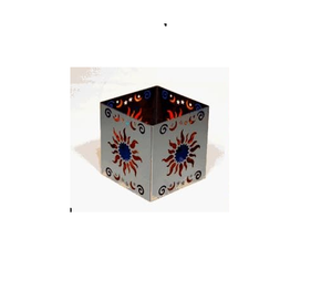 Portavelas cuadrado Sun Silver Metal Tealight - Product Image 2