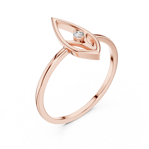 Anillos minimalistas de oro macizo de 14k con diamantes de corte redondo para mujer, para regalo, compromiso, aniversario, boda - Product Image 4