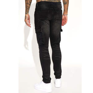 Jeans de Diseñador para Hombre, Corte Slim Fit, al por Mayor, de Alta Calidad, Pantalones Vaqueros Negros Ajustados a la Moda para Hombre - Product Image 5