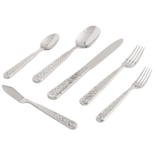Ensemble de couverts classiques en acier inoxydable plaqué argent, finition miroir, fourchette à dîner, occasion mariage, style occidental, kit 4 pièces - Product Image 3