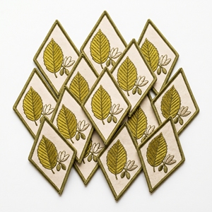 Badges brodés Diamond Delicata Squash Patch, direct usine, avec motif gourde rayée pour uniformes culinaires - Product Image 5