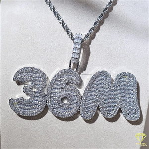 Collar de Hip Hop con Colgante de Burbuja Personalizado de 36 mm, con Diamantes Incrustados, Joyería de Moda al por Mayor - Product Image 3