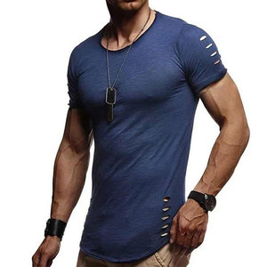 Camiseta de Hombre Desgastada Más Vendida en Línea a Bajo Precio, Hecha de Algodón y Poliéster, Camiseta de Hombre Desgastada al Por Mayor - Product Image 1