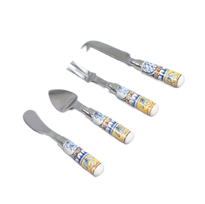 Premium Style Metal <b>Cheese</b> <b>Set</b> With Silver Finished Unique Design Handmade Mother of Pearl Handle <b>Cheese</b> <b>Set</b> On Sale - Product Image 3