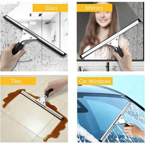 Spatola Professionale in Acciaio Inossidabile da 14 Pollici per Pulizia Vetri Doccia e Finestre, Manico Durevole con Funzione Anti-Impronta - Product Image 2