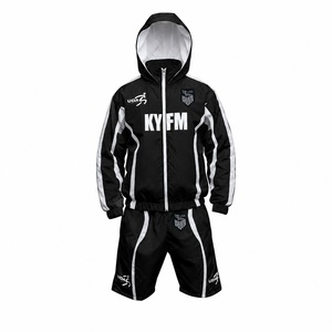 Conjunto Deportivo Personalizado de Verano, Chaqueta y Pantalones Cortos Impermeables de Nailon con Reflectores 3M, Ropa Deportiva Urbana para Hombre - Product Image 4