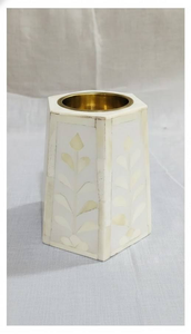 Quemador de Incienso de Lujo Ecológico, Hecho a Mano con Incrustaciones de Hueso en MDF de Pino Orgánico, Diseño Floral Antiguo, Moderno y Duradero, Tamaño Personalizado - Product Image 2