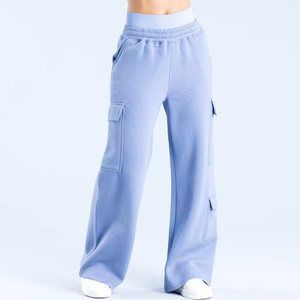 Pantalones Deportivos Casuales de Felpa para Mujer, Corte Holgado, Cómodos, Tela Suave, para Uso Diario, Estilo Urbano - Product Image 2