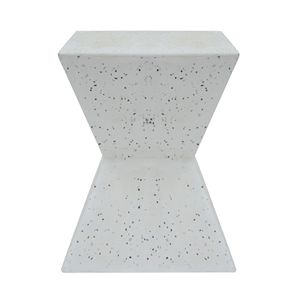 14.75 \ "bianco Terrazzo con finitura prismatica con Design esterno tavolino resistente agli agenti atmosferici per balcone giardino Patio - Product Image 3
