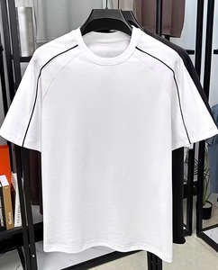 Men's Short Sleeve O Neck Printed Gray 100% Cotton 180g Jersey Front Logo Casual T-Shirt Regular Fit Breathable - Product Image 2
