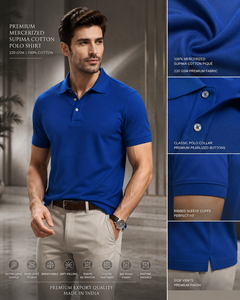Fabricante de Camisetas de Algodón Supima Mercerizado en India, Proveedor de Ropa 100% Algodón Supima, Exportación de Camisetas de Algodón Mercerizado Premium - Product Image 1