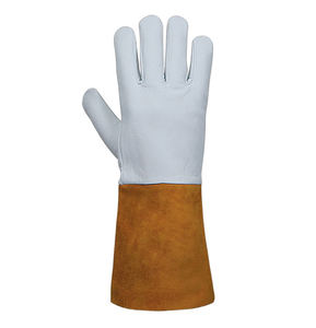 Cowhide Leather Welding <b>Gloves</b> Fleece Lined for TIG/MIG/Stick Welding with Molten Metal Splash Protection - Product Image 1