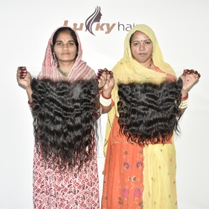 Extensiones de Cabello Humano Indio Negro con Ondas Sueltas y Rizadas, Tejido Doble a Máquina, Calidad Natural, Sin Enredos ni Caída - Product Image 5