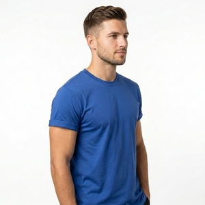 T-shirt personnalisé uni de haute qualité, coupe carrée, 100 % coton épais, épaules tombantes, coloré – Fabricant - Product Image 2