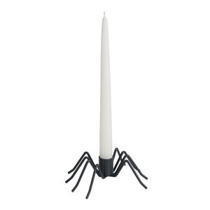 Portavelas Vintage de Halloween, Portavelas de Hierro Negro con Diseño de Telaraña, con Tres Soportes para Decoración del Hogar en Halloween - Product Image 2