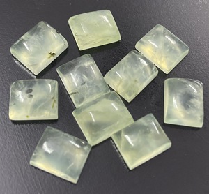Cabujón Rectangular de Prehnita Natural, Gema Verde para Tiendas de Suministros Lapidarios, Venta al Por Mayor - Product Image 6