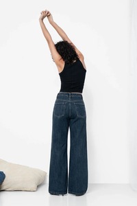 Women's Stretch Denim Jeans <b>Boot</b> Cut Knee Length Mid Waist Eco-Friendly Vintage Style Comfort-Stretch Soft Breathable - Product Image 4