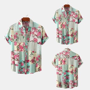 เสื้อเชิ้ตชายหาดแขนสั้นพิมพ์ลายดอกไม้เขตร้อนสไตล์ฮาวายสำหรับผู้ชาย เหมาะสำหรับวันหยุดฤดูร้อน - Product Image 2