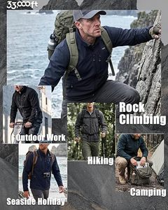 Deep Gray Men's Full Zip <b>Fleece</b> Jacket Stand Collar Polar Outerwear Lightweight Warm Casual Winter Coat - Product Image 6