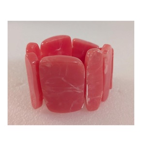 Coral Cuff <b>Bracelet</b> Unisex Classic Fashion Jewelry Red Oval Shape <b>Bangle</b> Handmade Jewelry Piece for Boutique Fashion Collections - Product Image 1