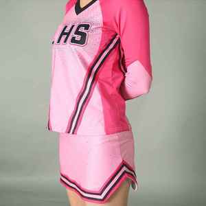 Tenue de cheerleading personnalisée OEM de qualité supérieure pour femmes, ensembles de strass 100 % polyester, confortables et sur mesure - Product Image 4