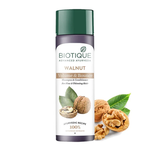 Shampooing et après-shampooing Volume et Souplesse pour cheveux fins et clairsemés avec formule nourrissante à la noix pour des cheveux plus volumineux, lisses et doux 120ml - Product Image 1