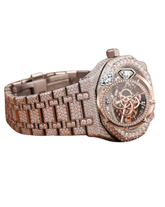 Reloj de Lujo con Diamantes Moissanite VVS para Hombre, Reloj de Pulsera de Acero Inoxidable Completamente Cubierto de Diamantes - Product Image 2