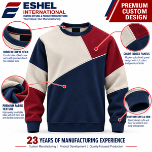 Fabricant et fournisseur en gros de sweats à capuche color-block pour les marques de vêtements personnalisées, production OEM ODM en grande quantité - Product Image 1