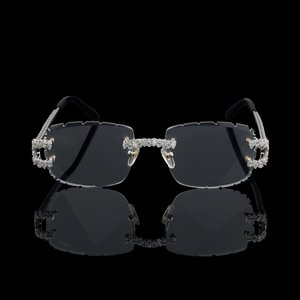 Gafas de Sol Cuadradas Sin Montura de Cristal, Lentes de Cristal con Detalles de Madera, Ligeras, Unisex, para Adultos, Ideales para Fiestas al Aire Libre - Product Image 4