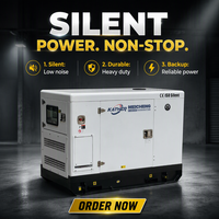 Générateurs diesel super silencieux à 4 cylindres 15-80KW, démarrage électrique à faible bruit, alternateur 100% cuivre, refroidissement par eau
