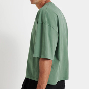 Camisetas de Cuello Redondo para Hombre, 100% Algodón, Corte Cuadrado, Costuras en Contraste, Directamente del Fabricante - Product Image 5