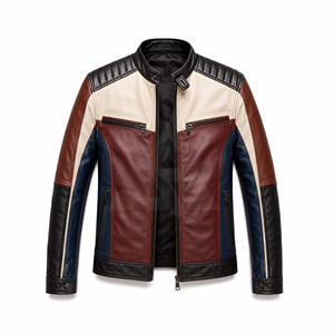 Veste en cuir marron décontractée style streetwear pour homme – Manteau urbain chaud et élégant pour l'automne et l'hiver – Tendance premium 2026 - Product Image 1