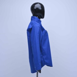 Camiseta azul a cuadros con apliques, camiseta personalizada de estilo urbano, camisa bordada, camisa con botones, camisa de manga larga, camiseta cómoda - Product Image 4
