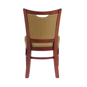 Chaise de salle à manger en bois minimaliste traditionnelle avec revêtement en cuir PU et dossier incurvé pour un usage domestique en appartement - Product Image 2
