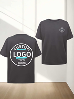 Custom Logo Men's T-Shirt Short Sleeve O-Neck 100% Cotton Jersey Fabric Digital Print 180g Back Print Regular Fit Casual High
