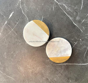 Sous-verres en pierre de luxe faits à la main tampons/tapis de finition lisses par Unique Craft India Set pour l'intérieur de la cuisine de mariage/fête - Product Image 3