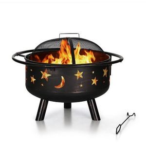 Fogueur extérieur moderne en métal Fira Pit avec finition thermolaquée, conçu pour les rassemblements familiaux, offrant un contrôle du feu sécurisé - Product Image 1