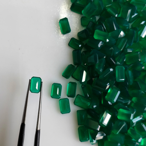 พลอยออนิกซ์สีเขียวธรรมชาติ รูปทรงแปดเหลี่ยมเจ้าหญิง ขนาด 6x4 มม. คุณภาพดีที่สุด สำหรับทำเครื่องประดับ - Product Image 4